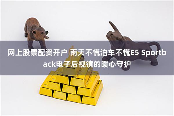 网上股票配资开户 雨天不慌泊车不慌E5 Sportback电子后视镜的暖心守护